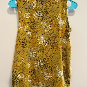 Loft Floral Yellow Sleeveless Top